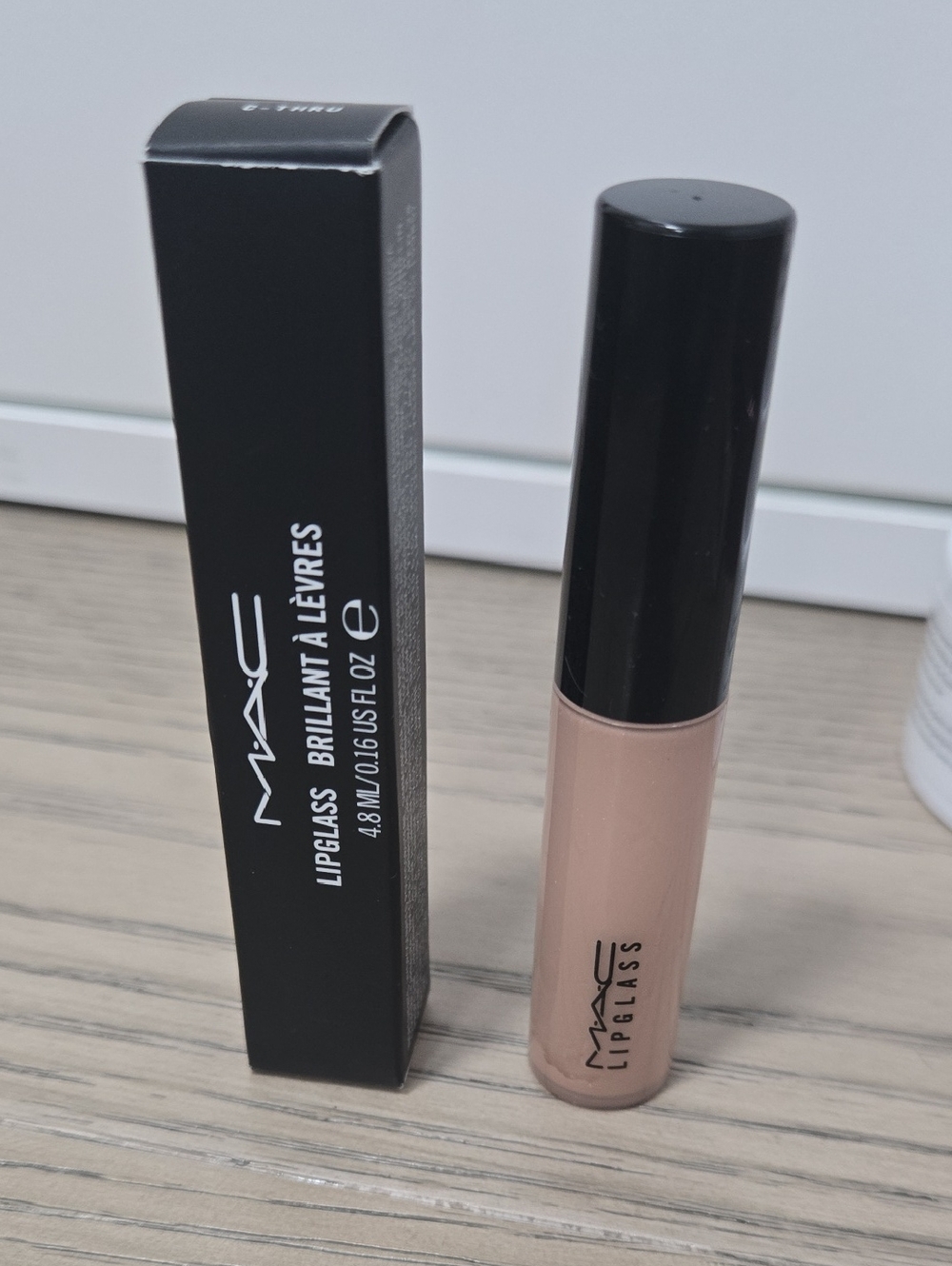 MAC Cosmetics Lipglass Lip Gloss  C THRU — Nude Beige